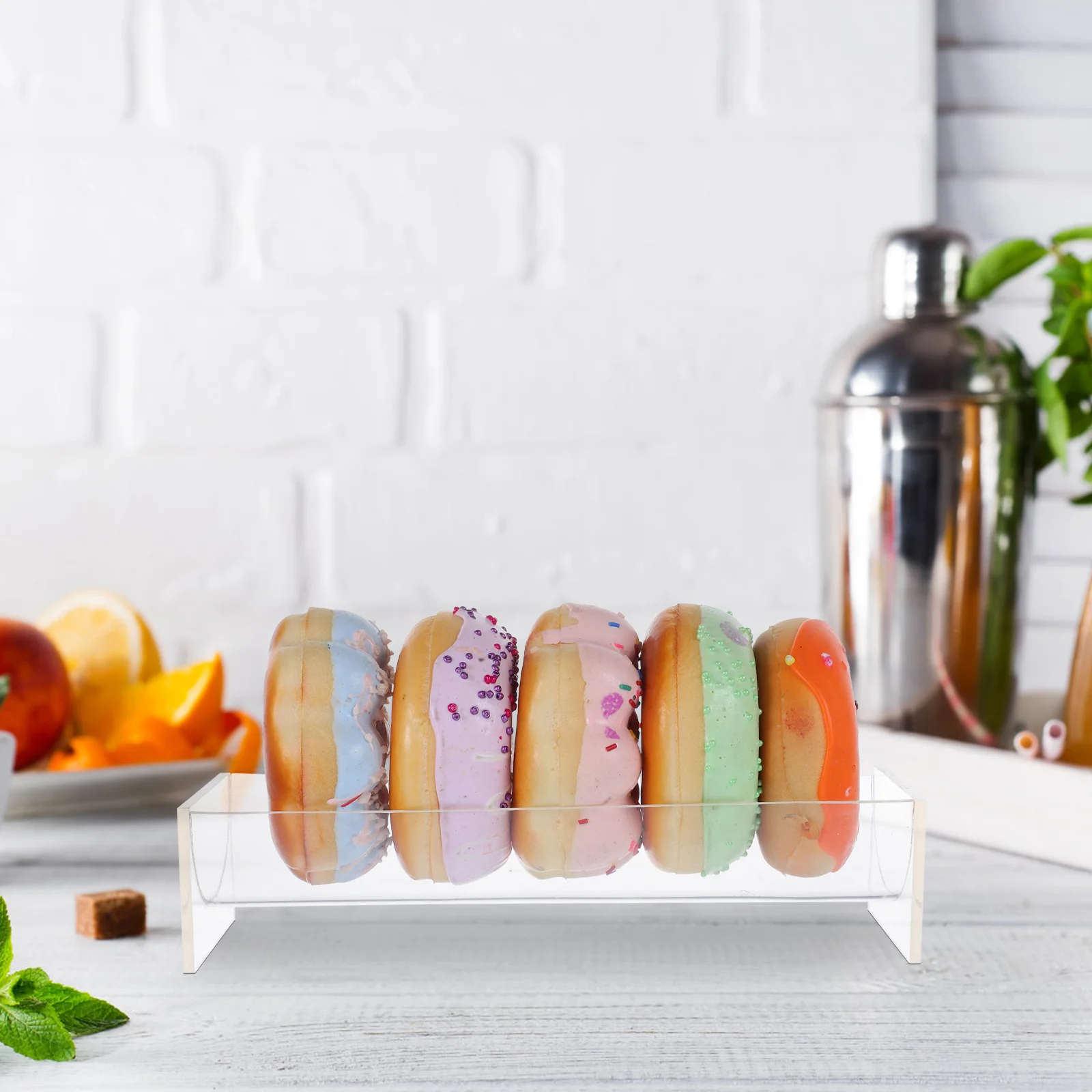 

1pc Clear Acrylic Macaron Display Tray Tiered Dessert Stand For Cake Cookies Donut Serving Rack Party Cheese Board Holder