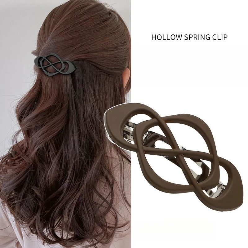 

Hollow Matte Spring Hair Clip Hairpins Elegant Ponytail Holder Barrettes Claw for Women Girl Fashion Hair Accessories Заколки