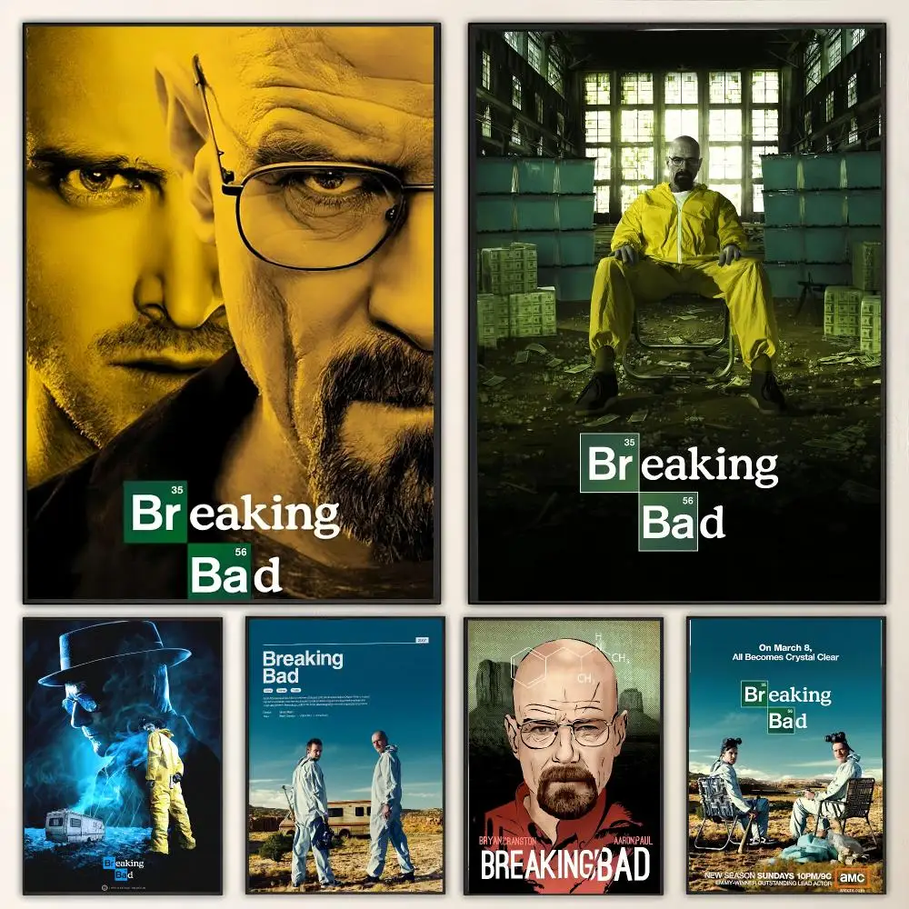 Classic TV Shows B-Breaking B-Bad Painting Calligraphy Canvas Poster Wall Art for Living Room Bedroom Cafe Decor Gift