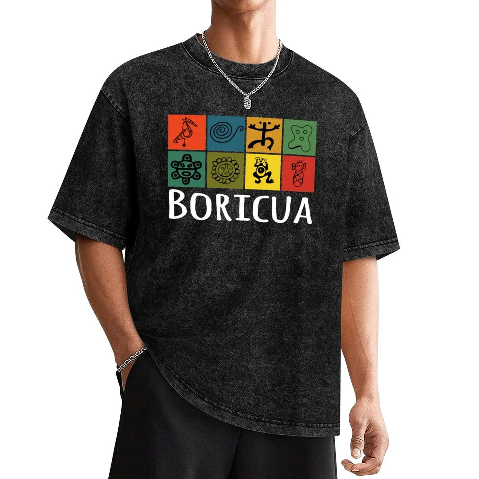 

Puerto Rico Boricua Tiano Art - Puero Rican T-Shirt quick drying kawaii clothes outfits for men