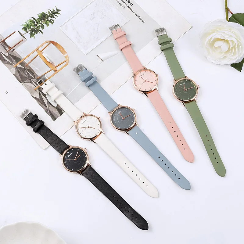 Hot Sales Fashion Ladies Wristwatch Leather Quartz Women's Watches Simple Casual Female Watch Gift montre femme Clock Dropship