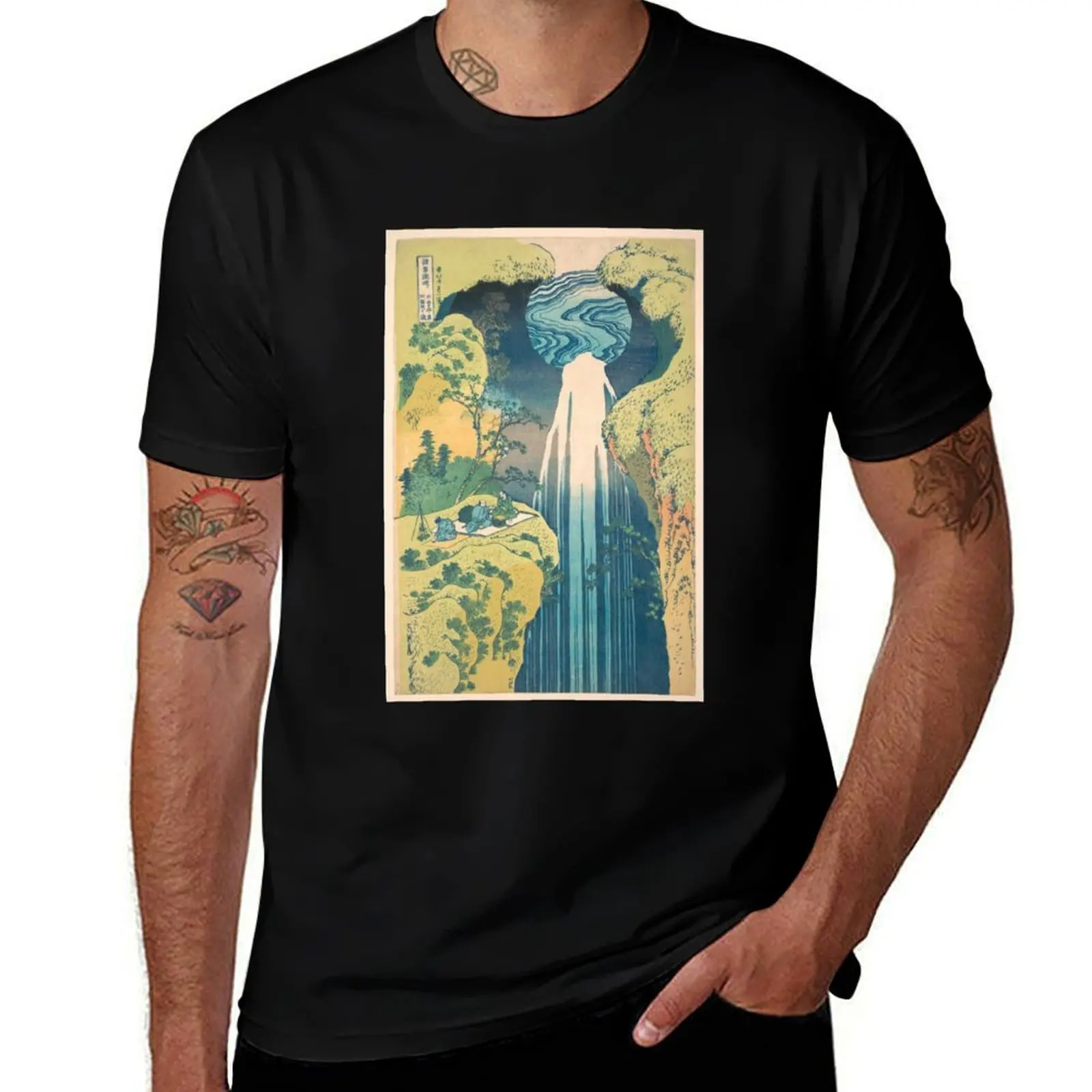 

katsushika hokusai (1760-1849) vintage Japanese T-Shirt man t shirt luxury graphic t shirts for man cotton t shirt man T-Shirt