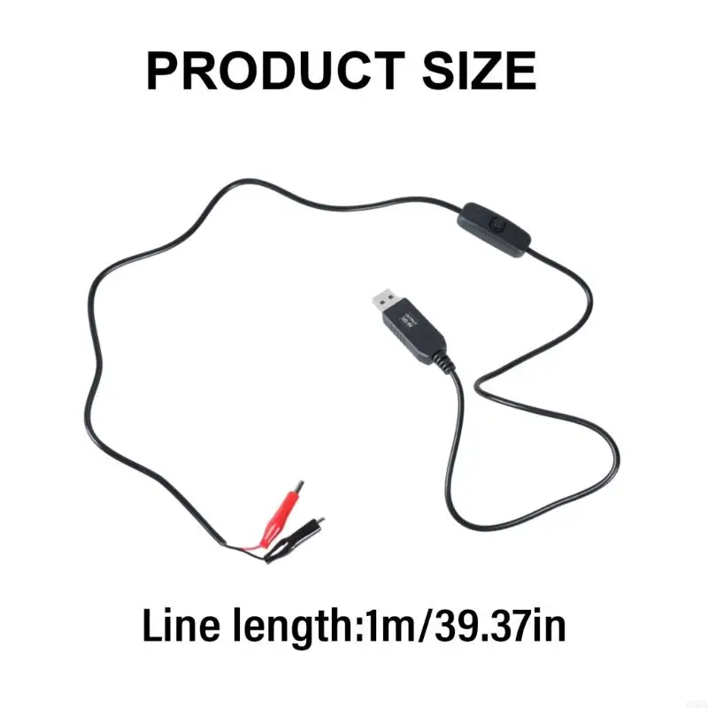 066A USB 5V2A إلى 9V التمساح المزدوج كابل تزويد الطاقة لأجهزة التوجيه وكاميرات الأمان سلك الاتصال