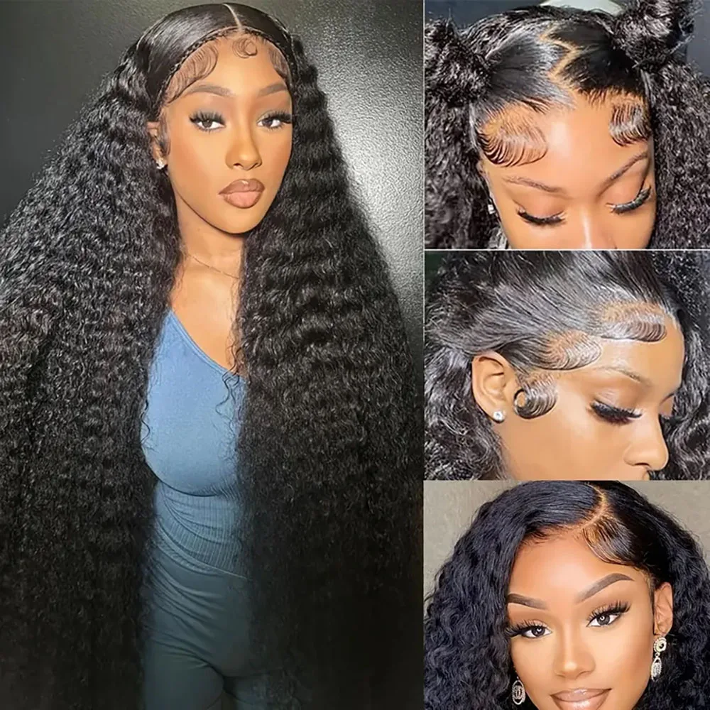 密度200% 生え際処理済み ナチュラルカラー 5x5 13x4 透明レースフロントウィッグ 水ウェーブ レースフロントウィッグ 人毛ウィッグ