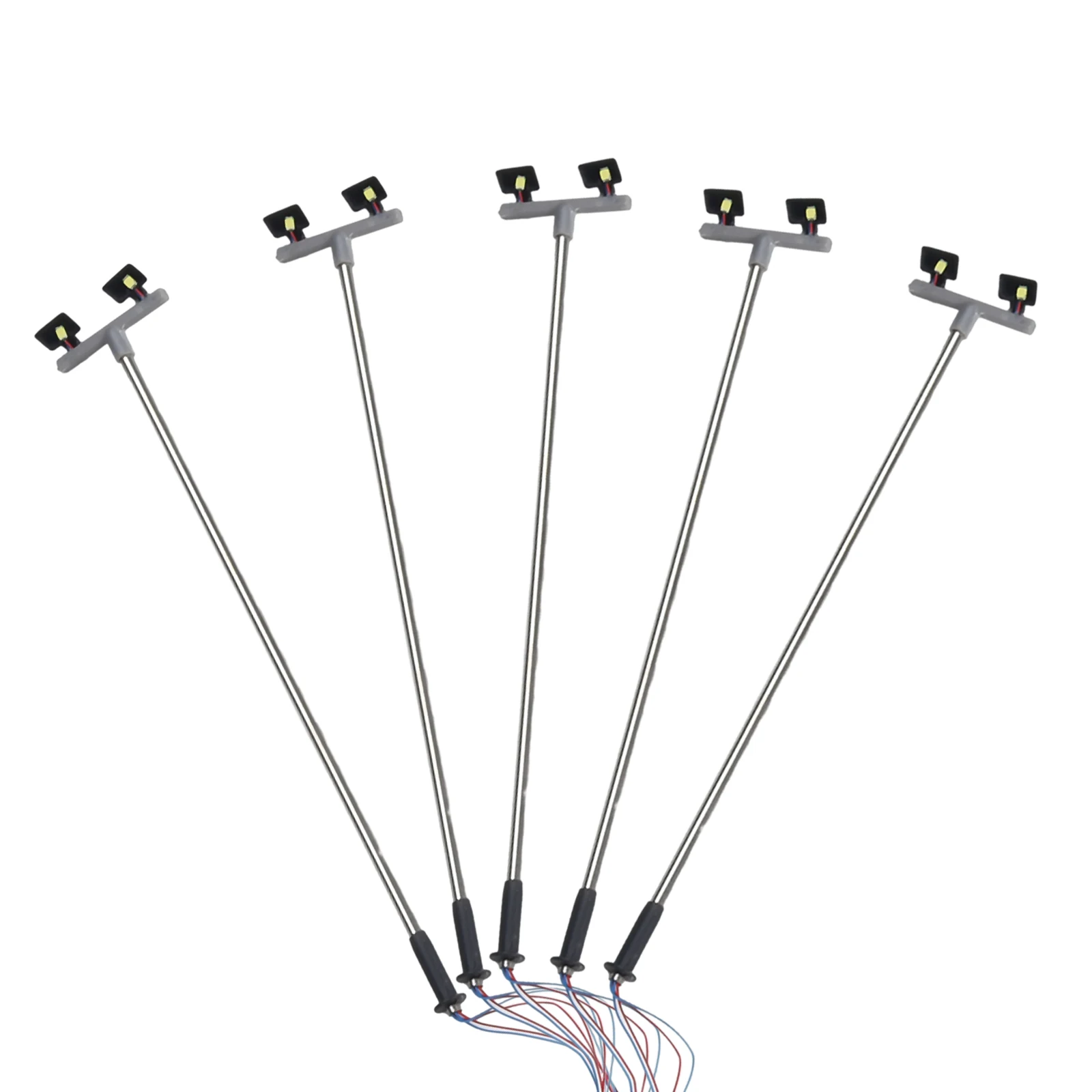Twin Lights Model Accessories Flood Light LED Lights Layout Parts Railway Scenery 1:76 5 Pack High Quality New