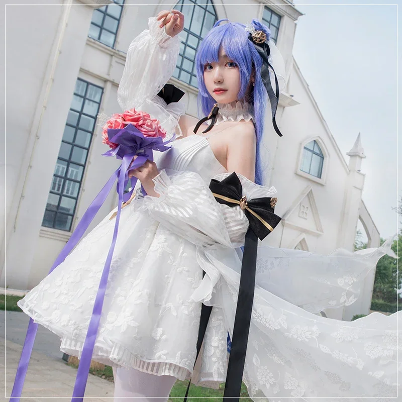 Game Azur Lane Santiago Unicorn Wedding Dress Women Cute Cosplay Costume Halloween Carnival Uniforms Fancy Outfits Custom Made 4