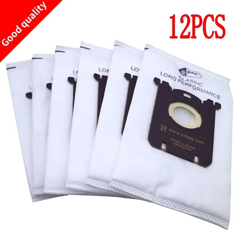 12pcs Vacuum Cleaner Bags for Electrolux S-bag  FC8020 FC8130 HR8349 HR8368 FC8404 HR8300 AEG Tornado Volta standard bag