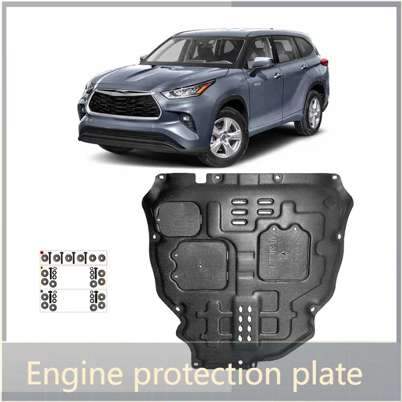 

Для Toyota Highlander 2023, защита двигателя, брызговик, крышка брызговика, черный автомобильный брызговик, крышка брызговика