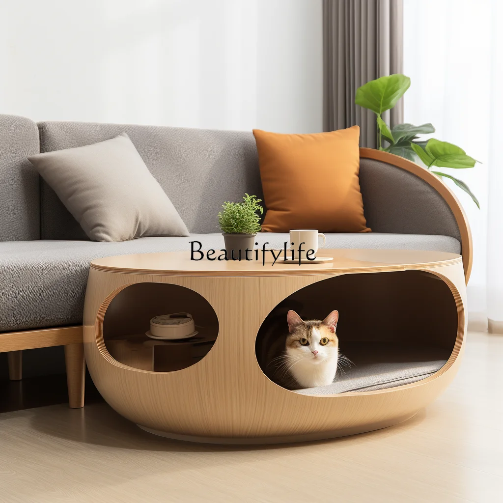 Cat Shared Coffee Table Furniture Cat Nest Four Seasons Universal Semi-Enclosed