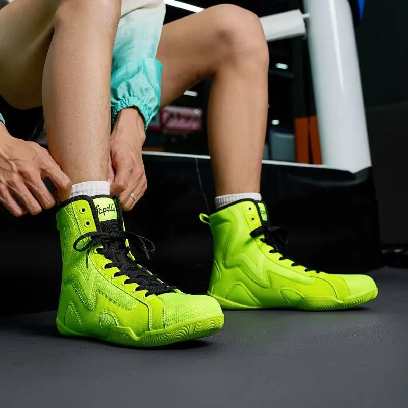 

Women's Boxing Shoes Men's Wrestling Shoes Training Fighting Boots Fitness Equipment Fighting Sports Shoes