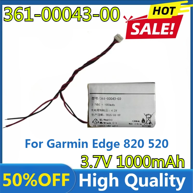 

1100mAh Battery GPS 010-01626-02 361-00043-01 361-00043-00 for Garmin Edge 820 520 200 205 500 Edge 520 plus for 가민 520 배터리