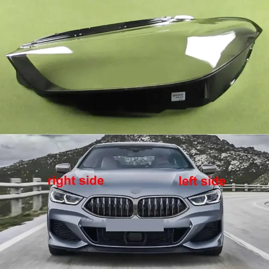 

For BMW 8 Series G14 G15 G16 2018-2022 Headlight Cover Transparent Lampshade Headlamp Shell Plexiglass Replace Original Lens