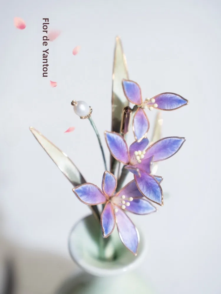 Yuzhou Broche de Orquídea de Terciopelo con Diseño de Flor de Ciruelo, Estilo Chino Novedoso, de Alta Gama, Accesorios de Sed...