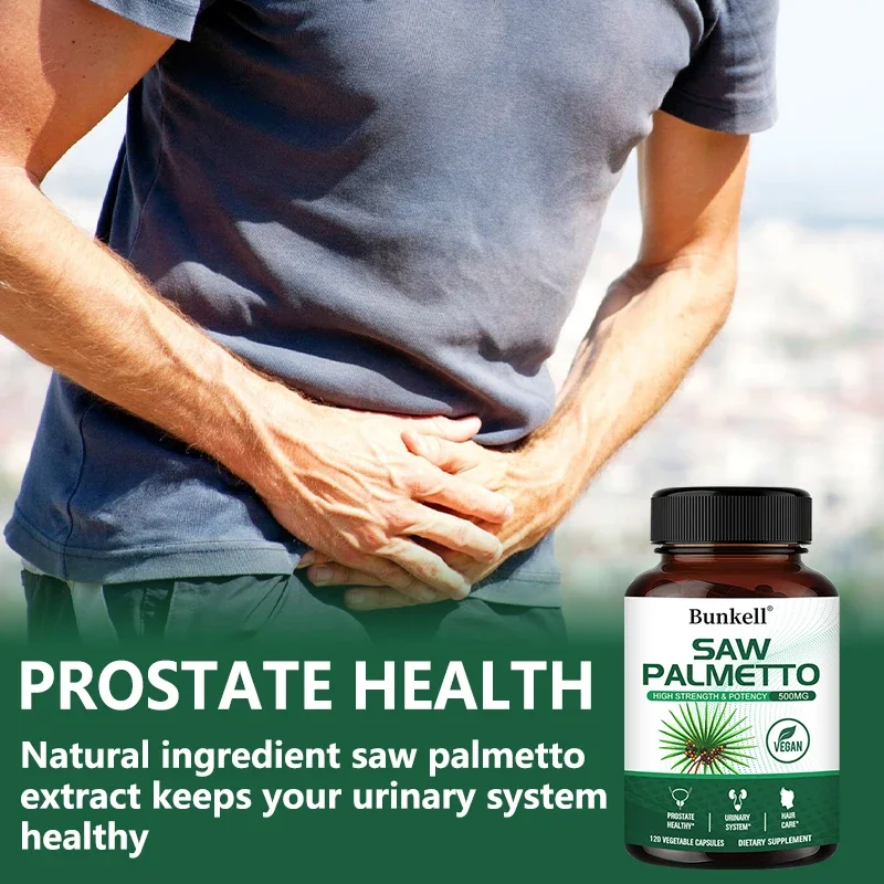 Prostate Health Supplement, Natural Saw Palmetto Extract, Supports Prostate and Hair in Men and Women