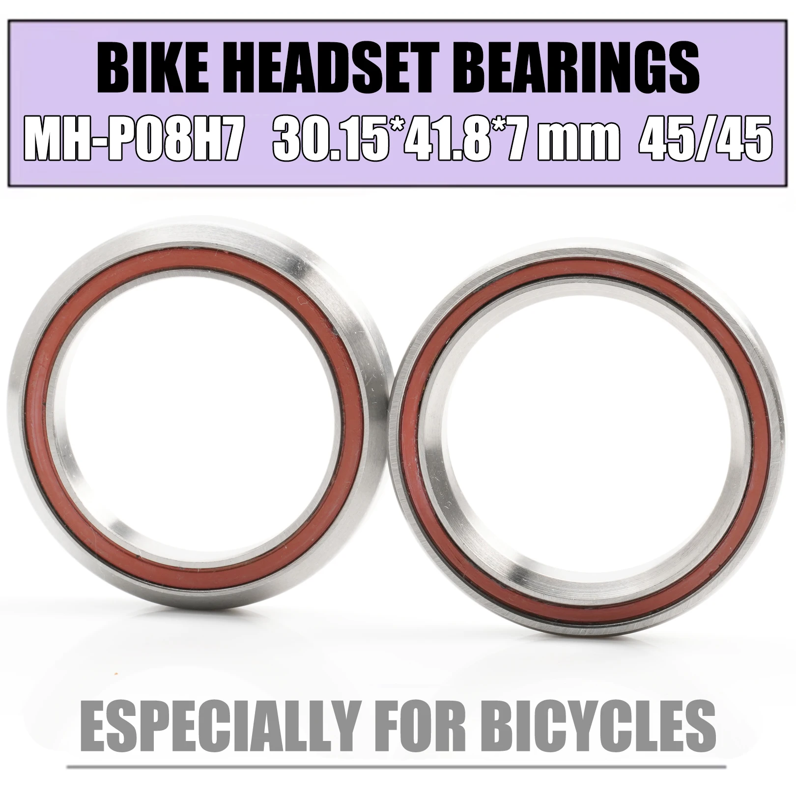 MH-P08H7 Bike Headset Bearings 30.15*41.8*7 mm 45/45 2PCS ACB Road MTB Angular Contact Bicycle Bearing ACB845H7