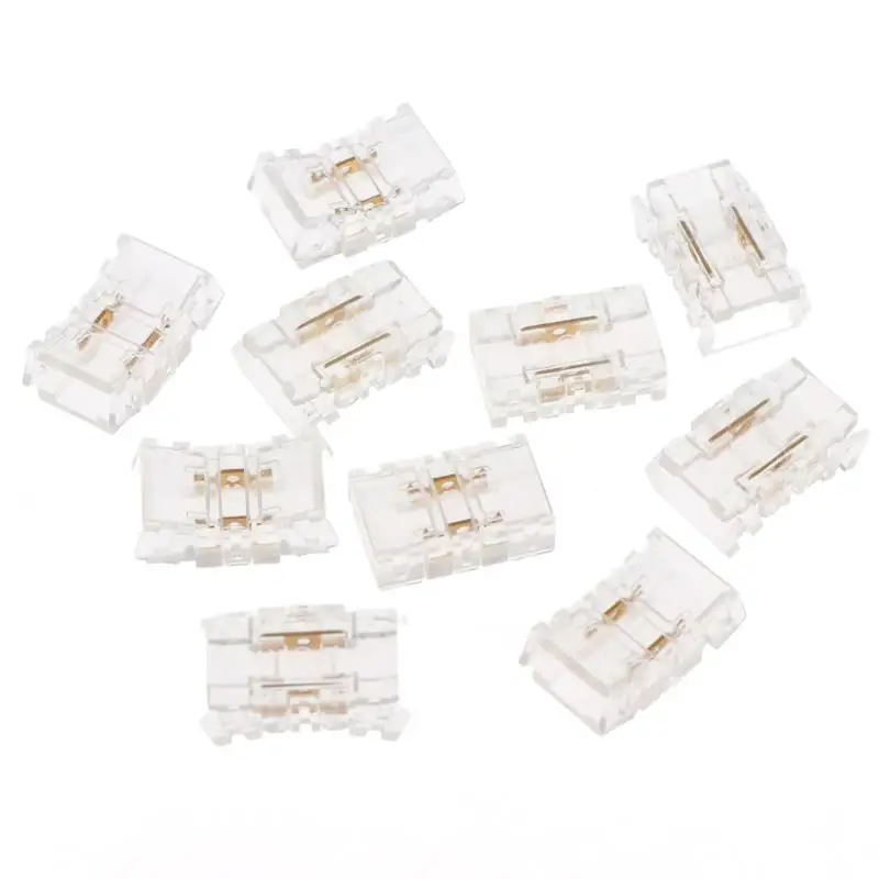 10Pcs Hand Pressed Solder Free Easy To Install 2 3 4 Pin LED Light Strip Connector For 5 8 10mm COB Light Strips