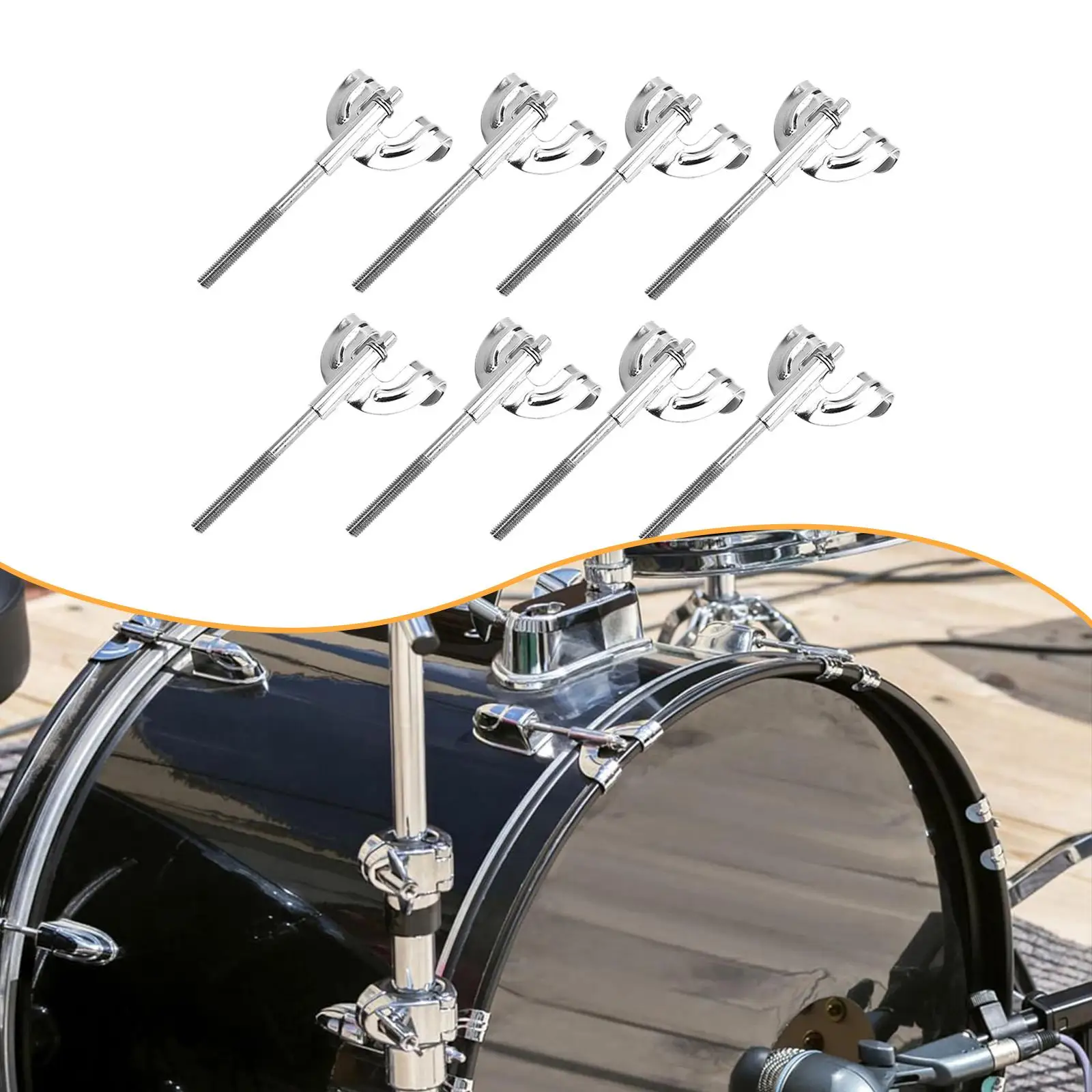 Iron Bass Drum Claw Hook Drum Hardware Pack Drum Accessories Set for Drum Kit Maintenance and Repair