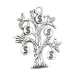 8pcs Charms Money Tree 29x21mm Antique Making Pendant fit,Vintage Tibetan Silver color,DIY Handmade Jewelry