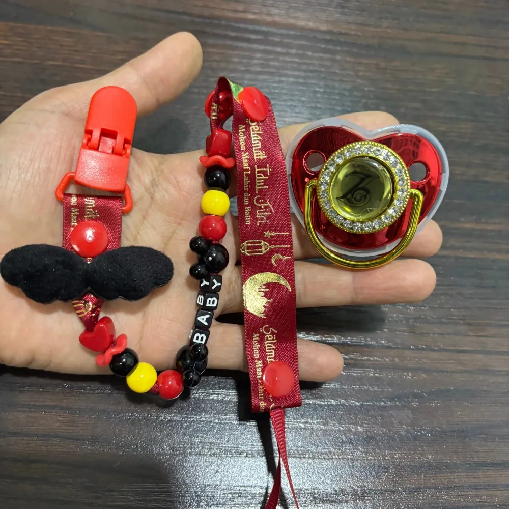 

Мусульманская традиционная пустышка с узором и стразами, безопасный подарок для новорожденных