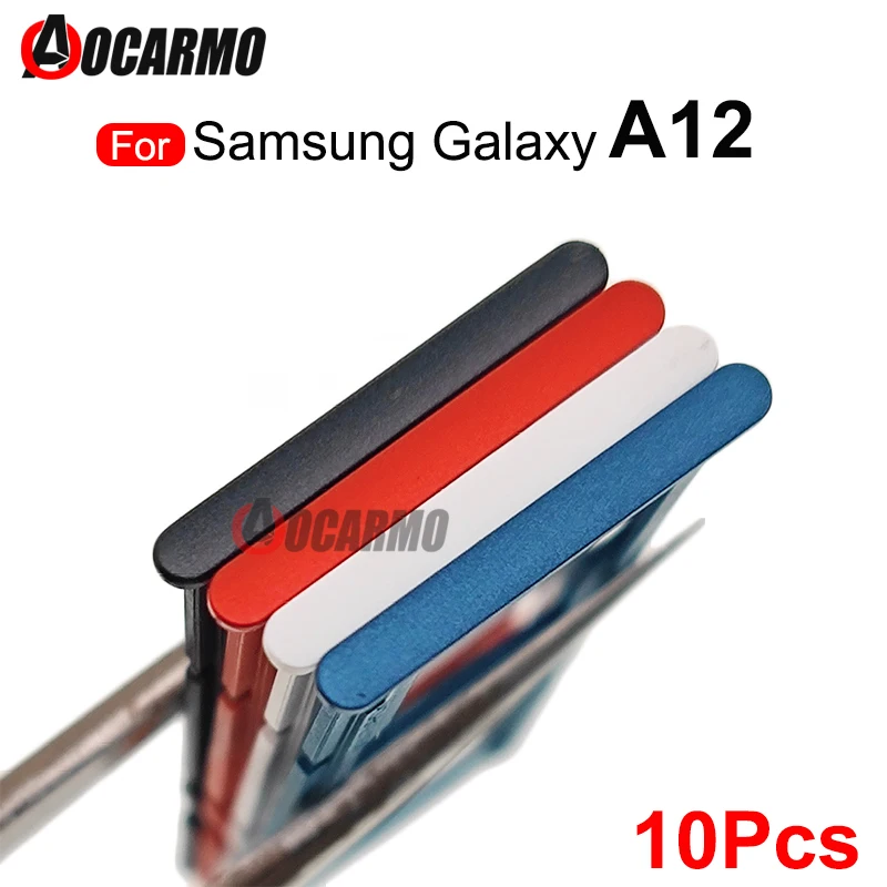 

10PCS For Samsung Galaxy A12 A125 Dual SIM Card Tray MicroSD Slot Holder Replacement Parts