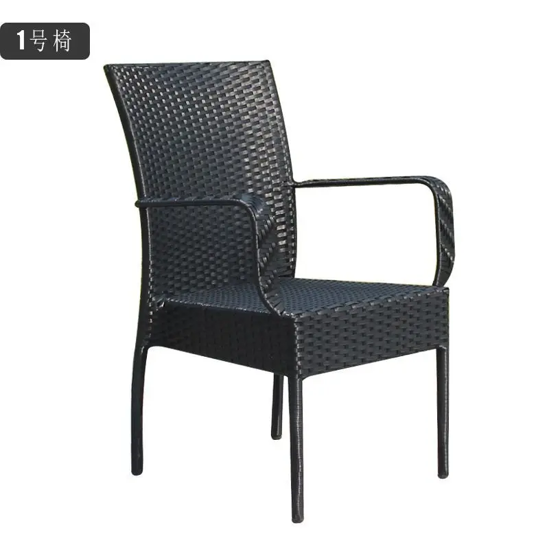 Outdoor rattan woven tables and chairs, dining room interior furniture combinations, courtyard leisure balconies