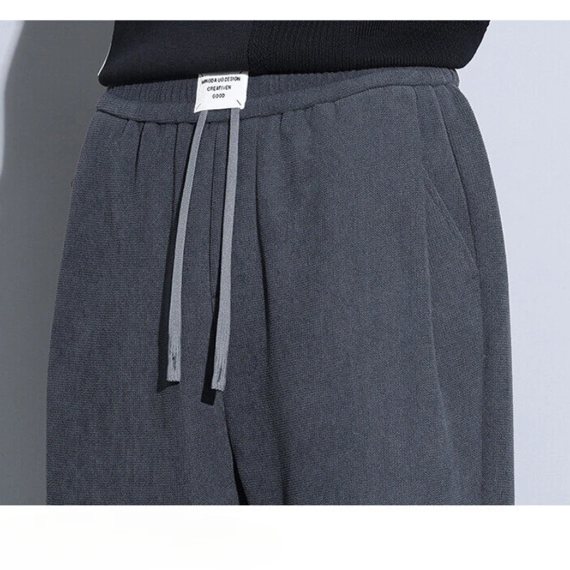 Прямые однотонные повседневные универсальные зауженные брюки с эластичной резинкой на талии и длинными рукавами, весна-лето 2023 г.