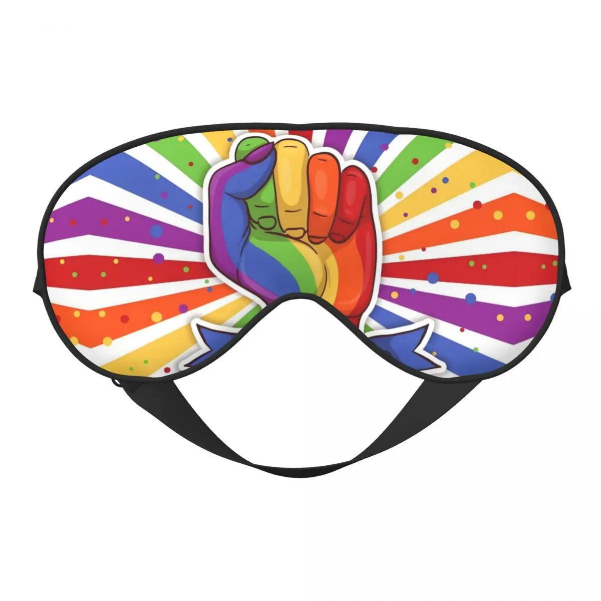 

Gay Pride LGBT Sleep Eye Mask Rainbow Pride Vertical Stripes Two Side Nap Health Eye Cover Office Men Women Adjustable Eye Patch