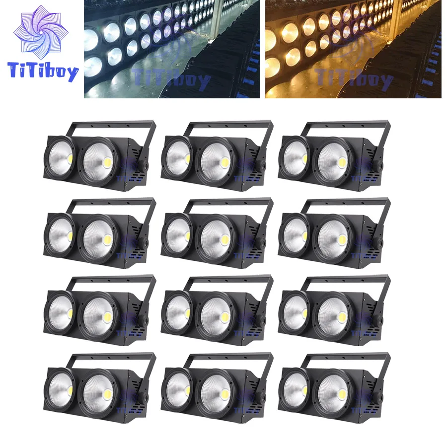 

No Tax 12Pcs Blinder Led Cob 2x100w Light Cold White/Warm White 2in1 COB LEDs Control Optional Individually 2x100W Audience