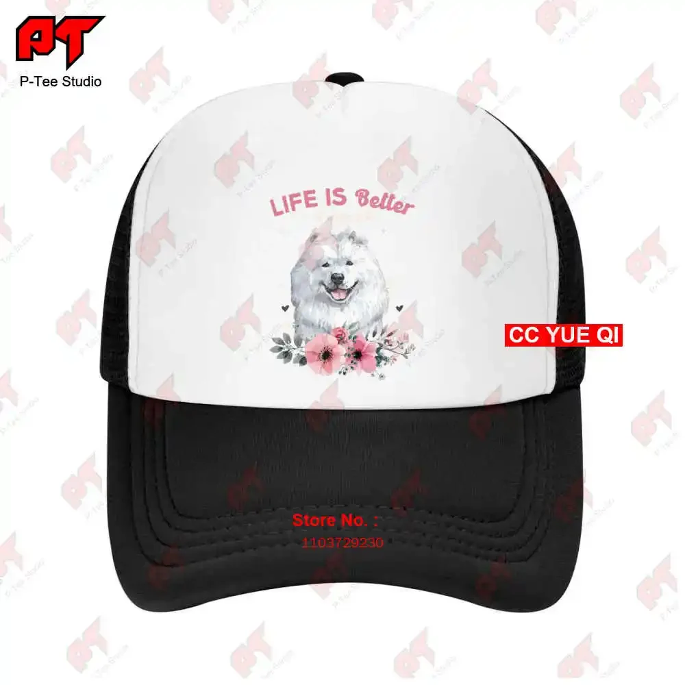 Funny Dog Mom Dad Japanese Spitz Dog Lover Owner Baseball Caps Truck Cap STKE