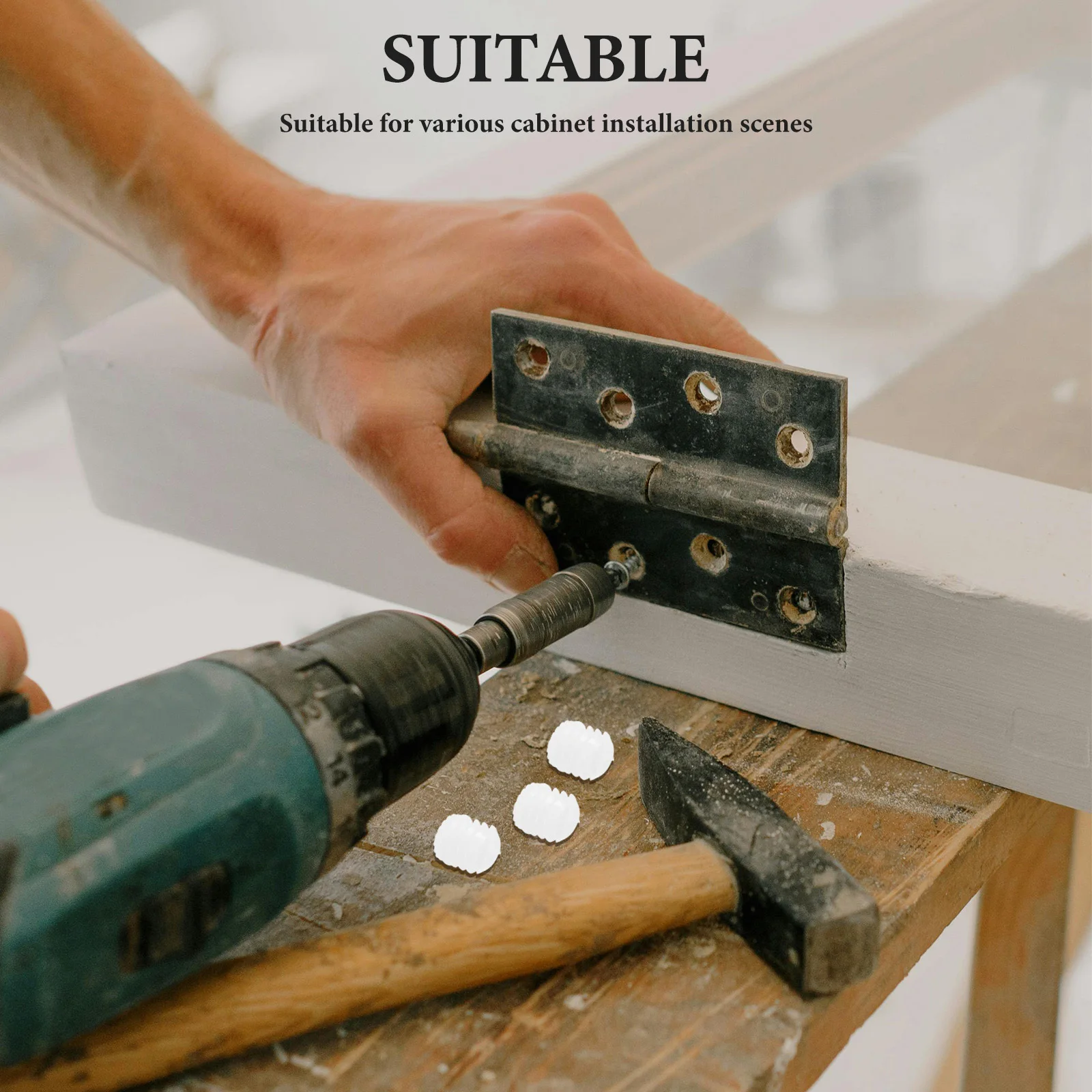 200 قطعة أجهزة الخزانة المفصلي المسامير النايلون دائم إدراج التثبيت السريع لإصلاح المفصلي باب أثاث المطبخ