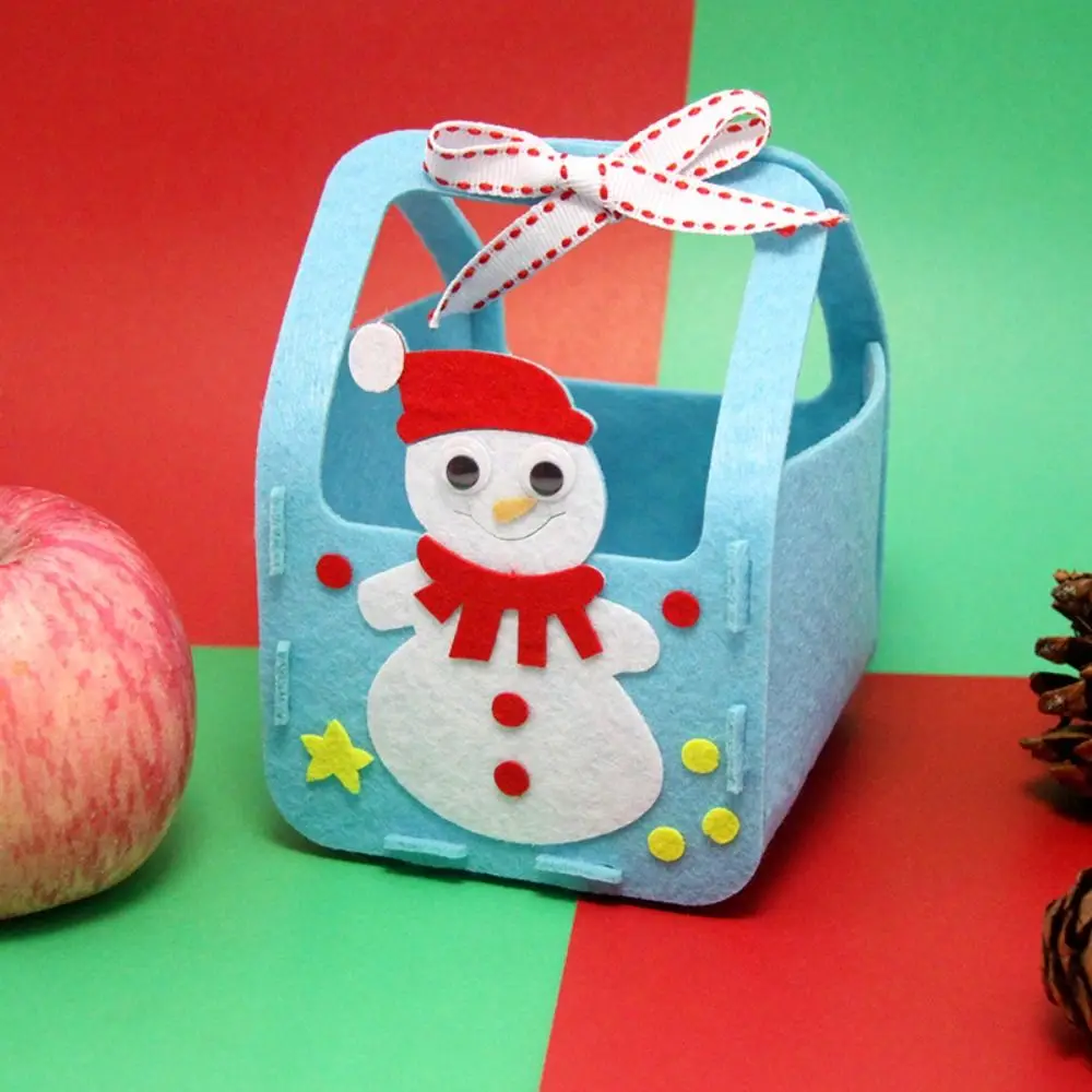 Non-woven Fabric DIY Xmas Candy Bag House Decoracion Christmas Tree DIY Christmas Bag Snowman Father Christmas