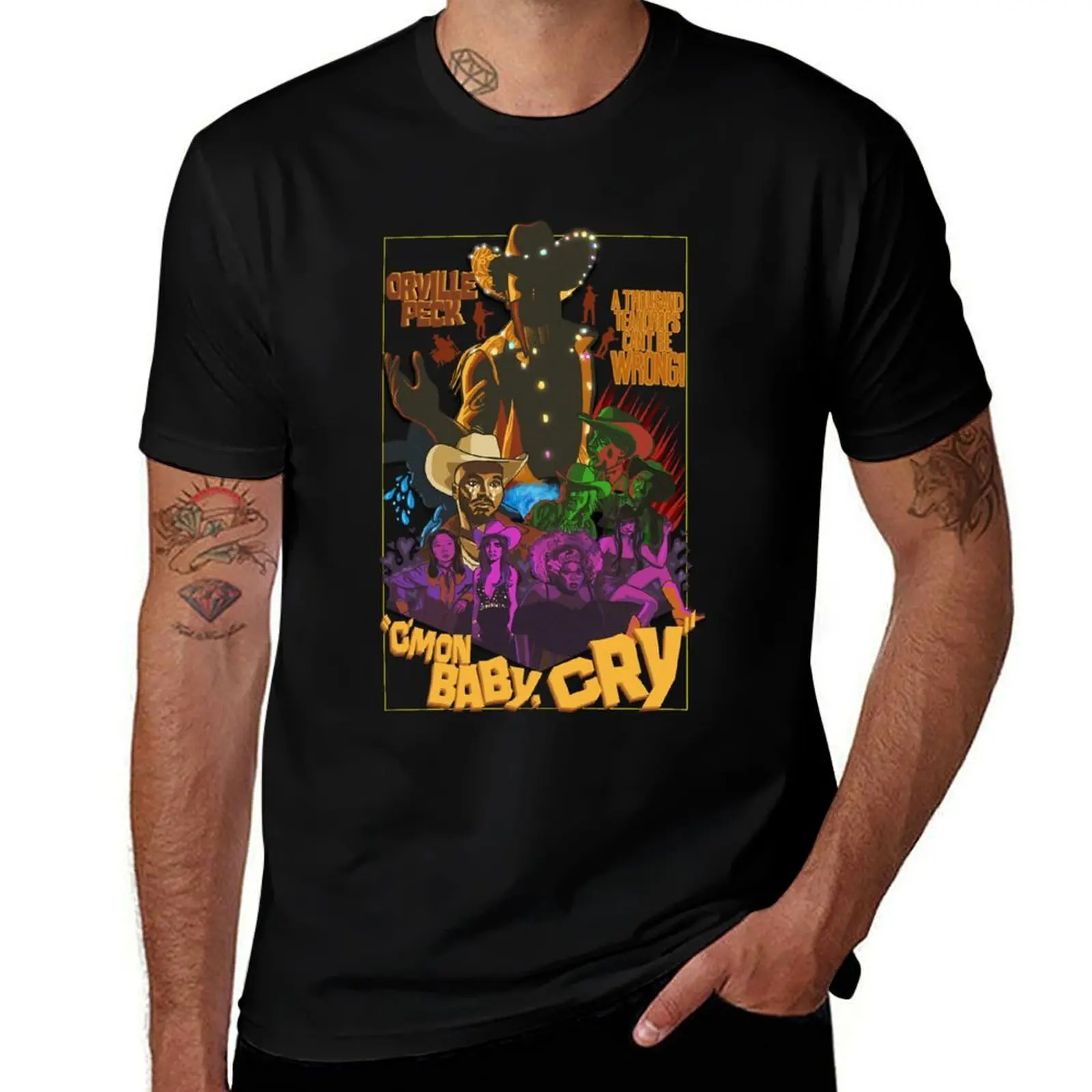 Cmon Baby, Cry - ORVILLE PECK T-Shirt Daily Wear Print T-Shirt