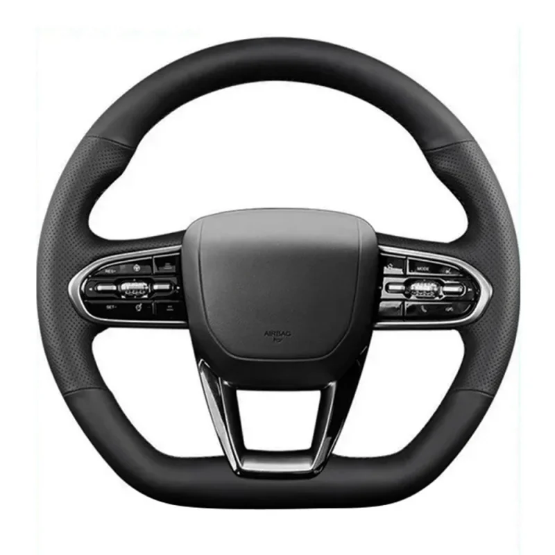 Customize Car Steering Wheel Cover Breathable Microfiber Leather For Chery Omoda C5 5 FX 2022-2024 Car Interior Accessories