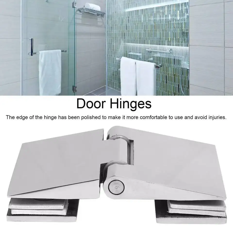 

Beveled Hinge For Glass Shower Door, Stainless Steel, Double Extension, Free Angle