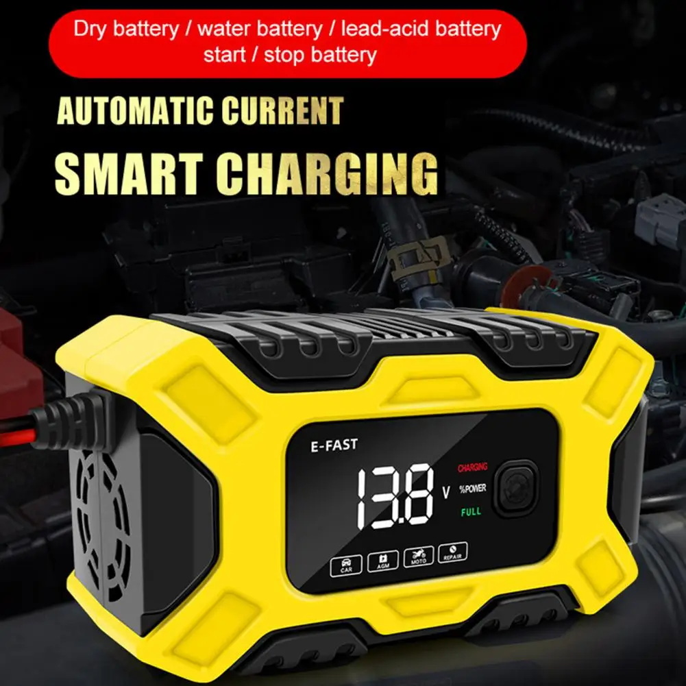 Car Repair Charger  Premium Overcharging Protection Standard Wire  12V Motorcycle Battery Automatic Charger Car Accessories