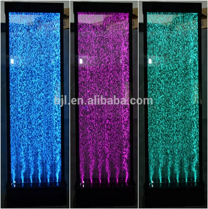 Customization.Custom Interior Decorative Acrylic Partition Wall Led Water Bubble Wall Waterfall Wedding Decoration