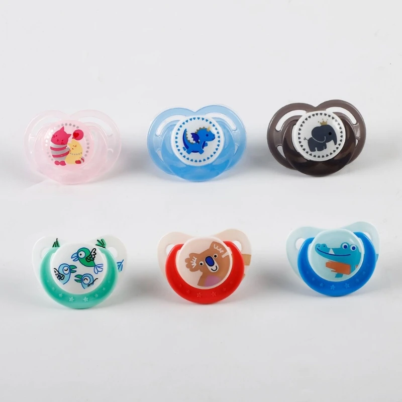 

BPA Free Baby Silicone Pacifier Cartoon Newborn Flat Soothing Nipple Anti-dust Baby Bite Chew Pacifier Teether Baby Feeding Item