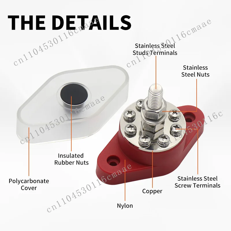 Bus Single Column Terminal M8 M10 Marine Vehicle Truck Modified Car RV Port Accessories Set