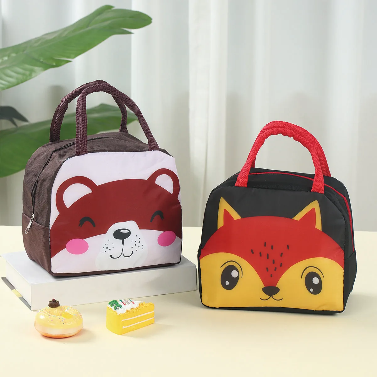 

Cartoon Children's Lunch Bag Thermal Insulation Aluminum Film High Quality Waterproof Oxford Cloth Portable Lunch Bags Tote New