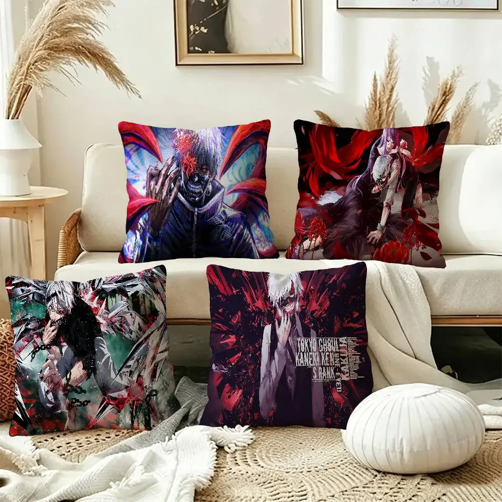 Anime T-tokyo Ghoul Cushion Cover Polyester Sofa Cushions Decorative Throw Pillows Home Decoration Pillowcover
