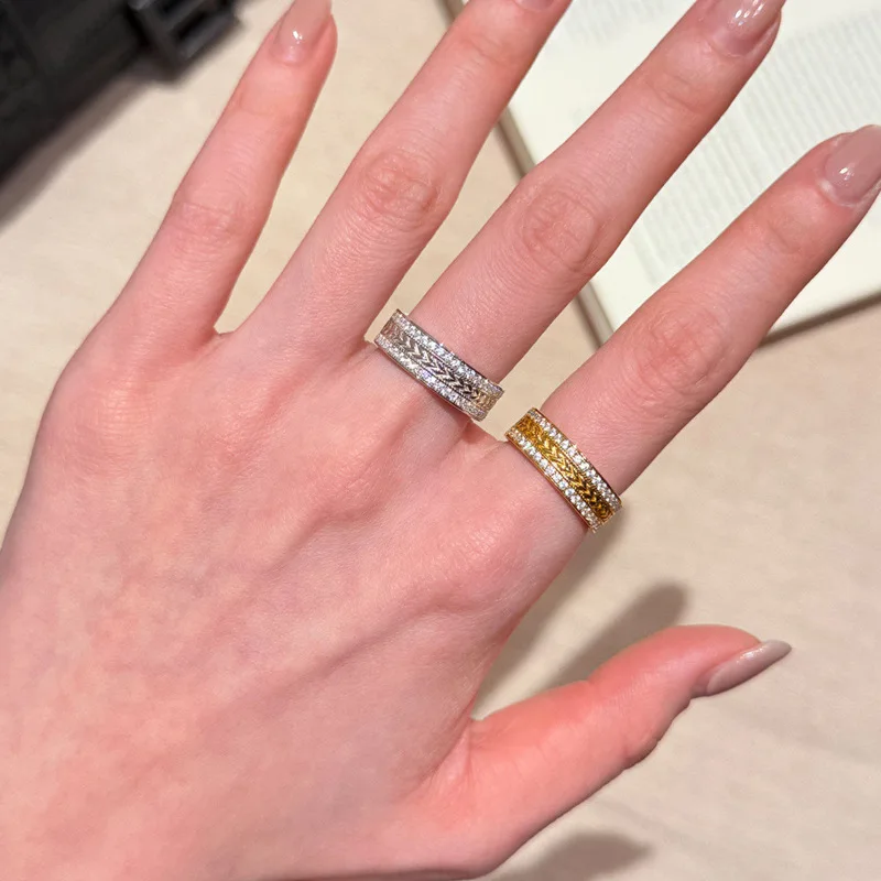 

925 Sterling Silver Simple Style Ring Finger Personalized Charm Women's Ring Birthday Party Gift for Friends Exquisite Jewely