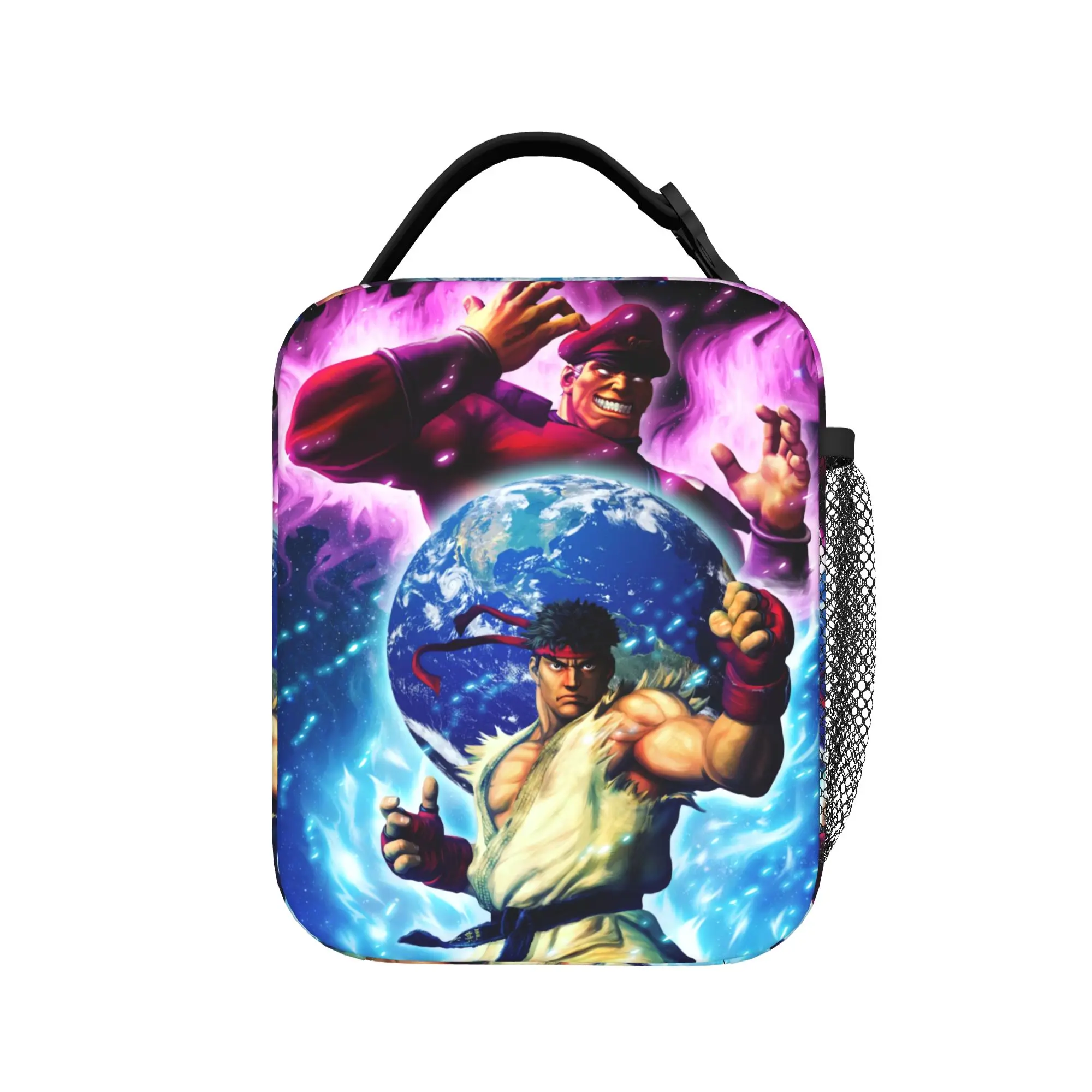 Ryu Street Fighter II Turbo Hyper Fighting Lunch Bag Lunch Box Travel Portable Thermal Lunch Bags For Women Oxford  Cooler Bag