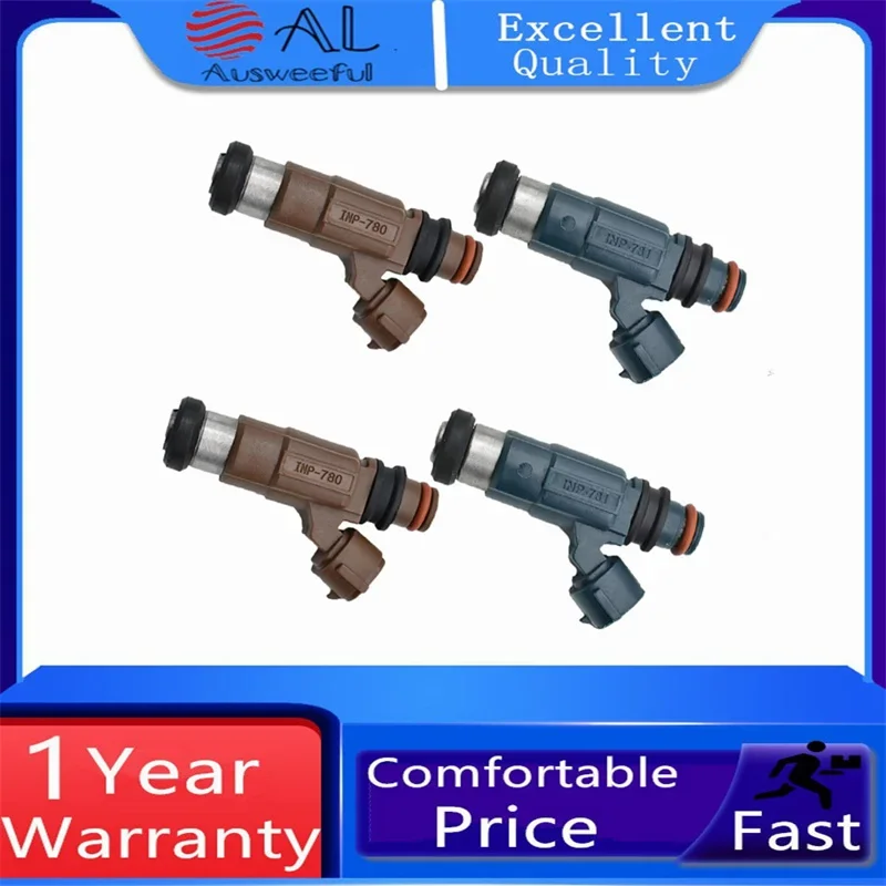 

4 шт. топливные форсунки подходят для Mazda для Protege 1.8/2.0L 1999 2000 20001 2002 842-12285 INP780 INP781 7410266 Машина