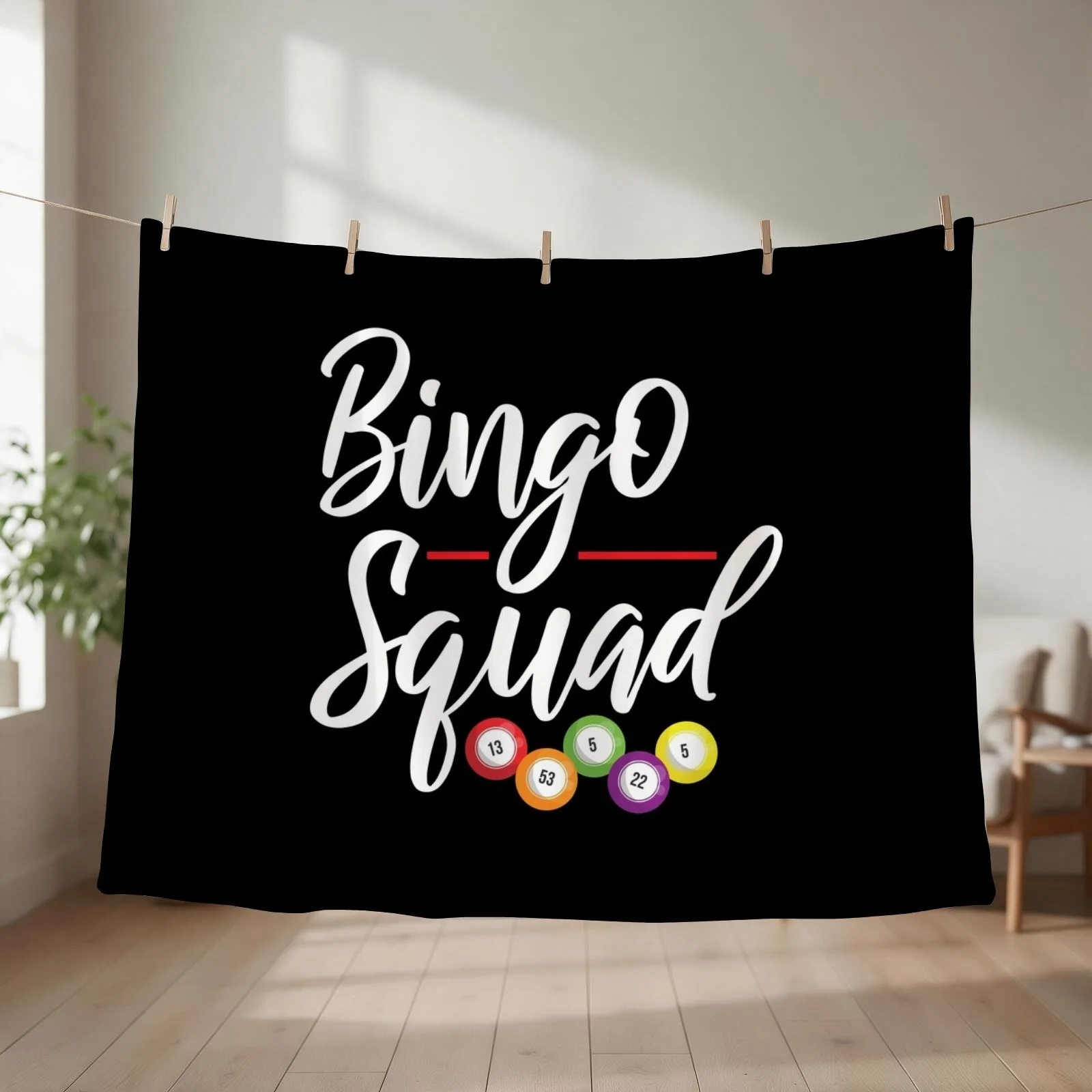 Funny Bingo Squad Throw Blanket Large Thermals For Travel valentine gift ideas Baby Blankets