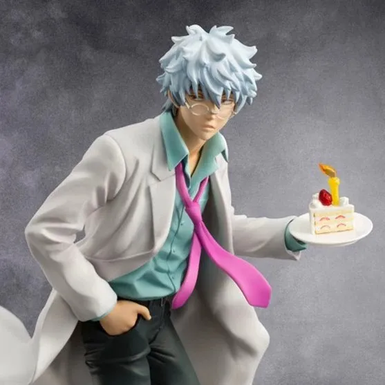 GINTAMA Anime Sakata Ginpa Okita Sougo Action Figure Cool Sakata Gintoki Desktop Model Pendant Birthday Christmas Gift