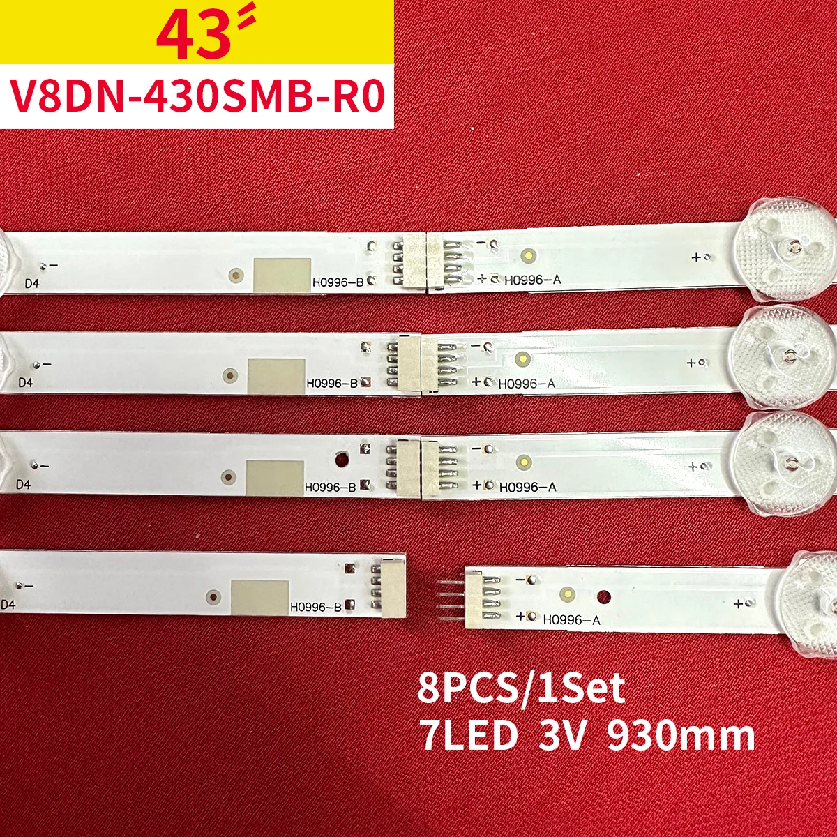 

LED backlight strip for UN43J5200AG 2015 SVS43 FCOM FHD V8DN-430SMB-R0 V8DN-430SMA-R0 BN96-37294A 37295A 38879