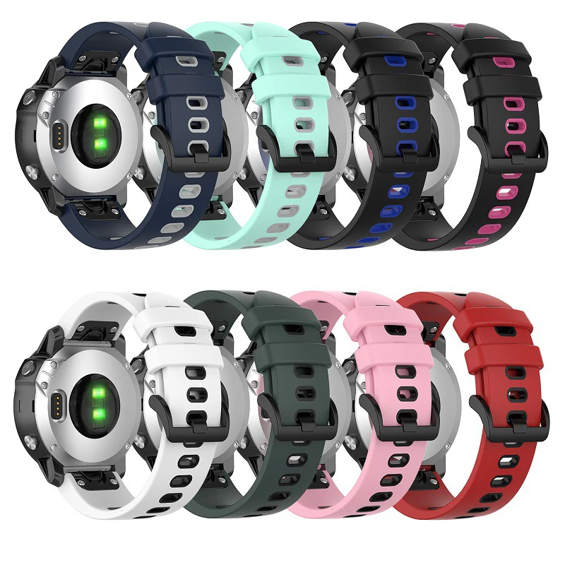 26 20 22mm Sport Silikon Armband Blumenarmband-weinlese für Garmin Fenix 7X 7 7S 6X 6 6S Pro 5X 5 5S 3HR Einfach Fit Schnell Release wirst
