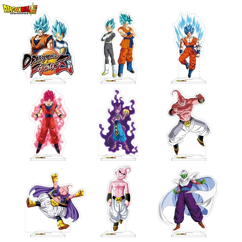 Anime Dragon Ball Goku Acryl Staande Bord Cartoon Super Saiyan Figuur Kaart Ornamenten Karakter Acryl Stand Model Decoratie