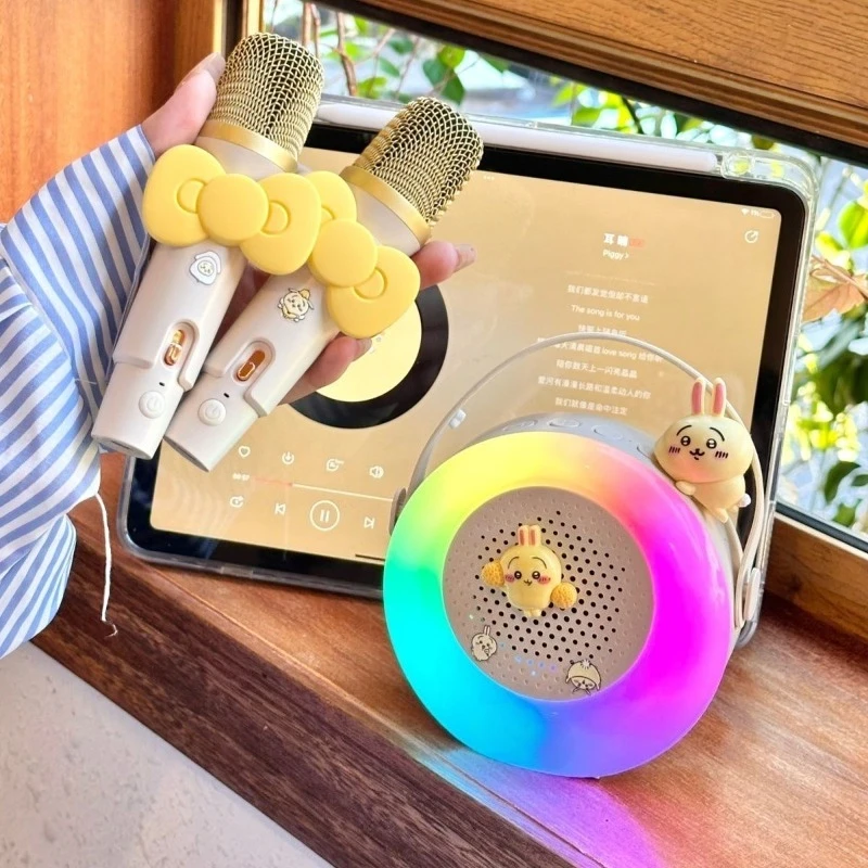 Chiikawa Usagi Kawaii Anime Cartoon Go To Karaoke Audio Wireless Bluetooth Audio Integrated Microphone Gift Christma Cute