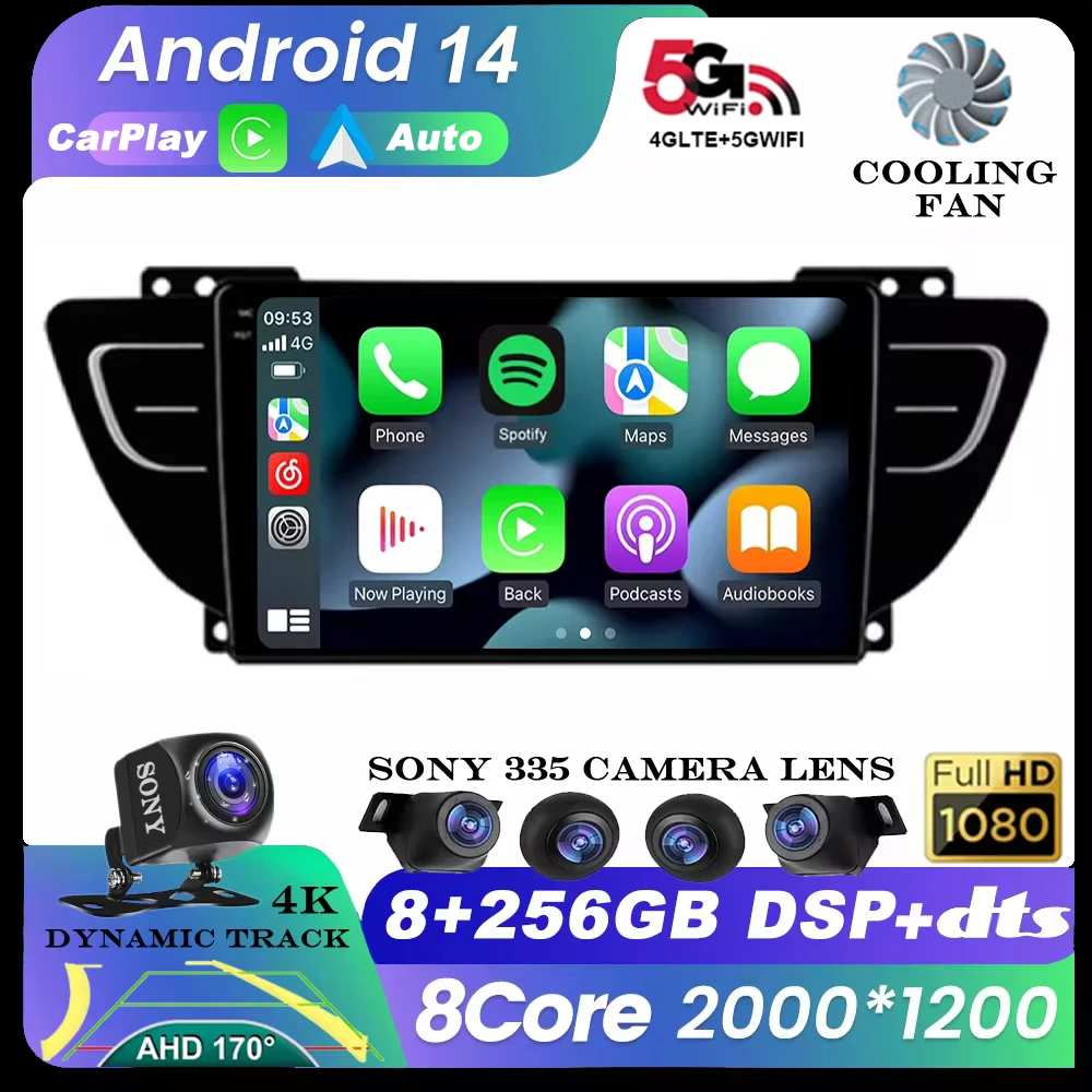 

Android 14 For Geely Atlas NL-3 2016 - 2020 Wireless Carplay+Auto Car Radio Multimedia Video Player Navigation GPS 4G WIFI QLED